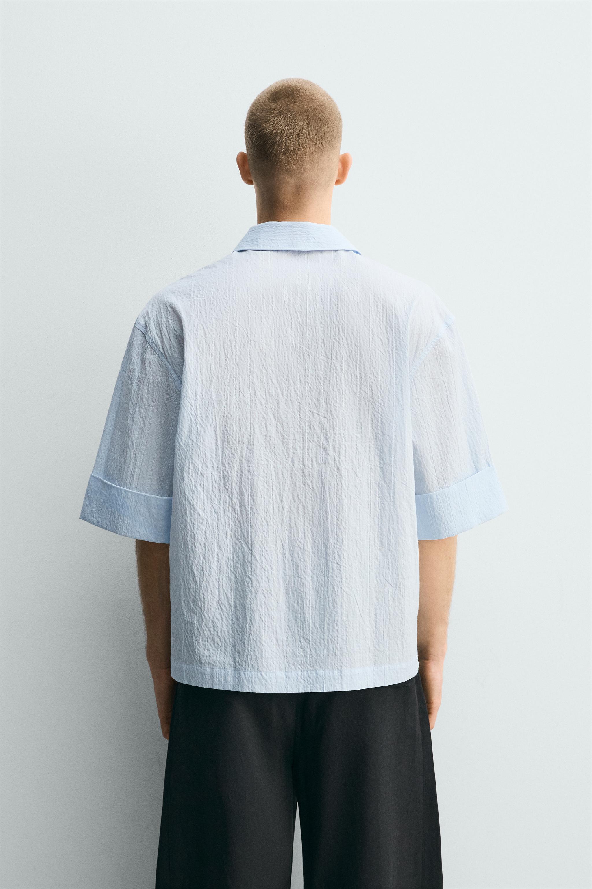 TEXTURED BOXY FIT POLO SHIRT